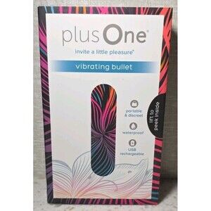 plusOne Vibrating Bullet Soft Touch Massager 10 Vibration Settings Waterproof